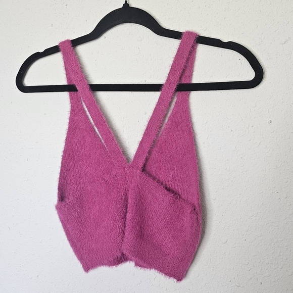 Double Zero Fuzzy Soft Crop Tank Shirts Lot of 2 Pink Size M/L - Picture 5 of 12